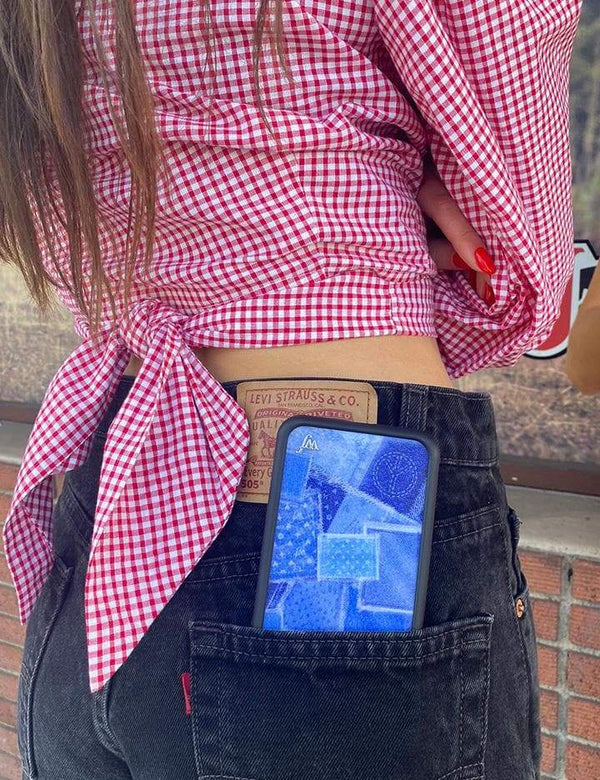 Lifestyle Image 01 Vintage Denim iPhone Case