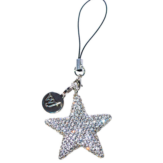 Wildflower Rhinestone Star Charm Sparkle White Cute