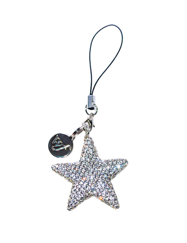 Wildflower Rhinestone Star Charm Sparkle White Cute