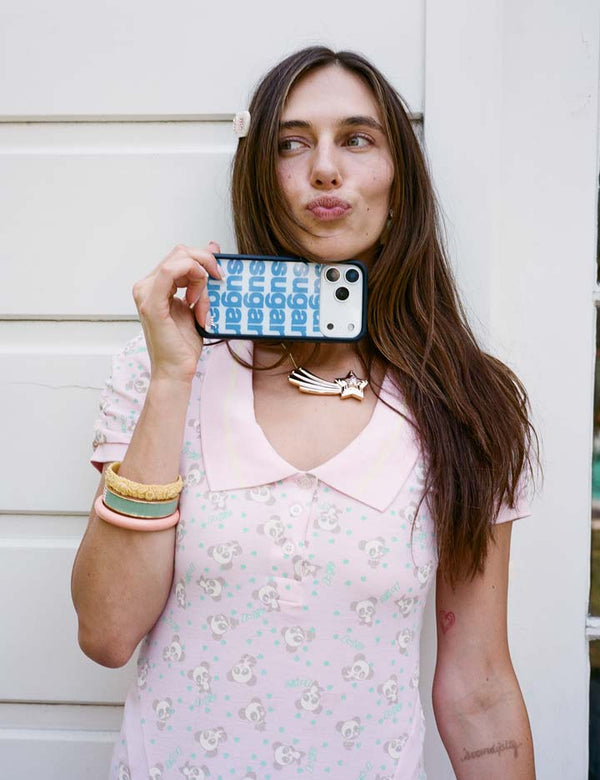 Wildflower iPhone case 17 Pro Max Ashley Williams Sugar Packet Blue Cute