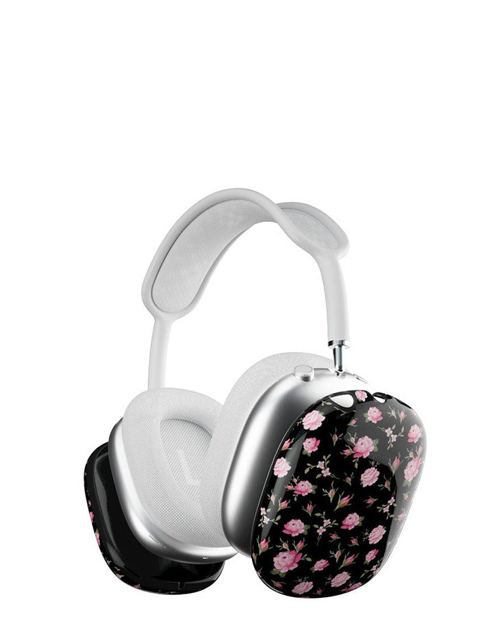 Black and Pink Floral AirPods Max CoverAirpod Max Case