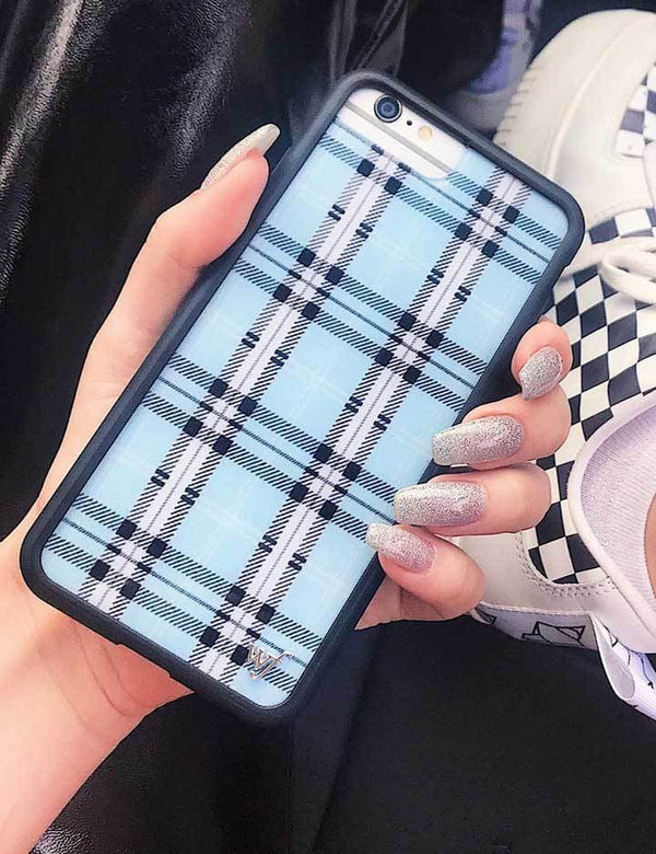 Lifestyle Image 02 Blue Plaid iPhone Case 