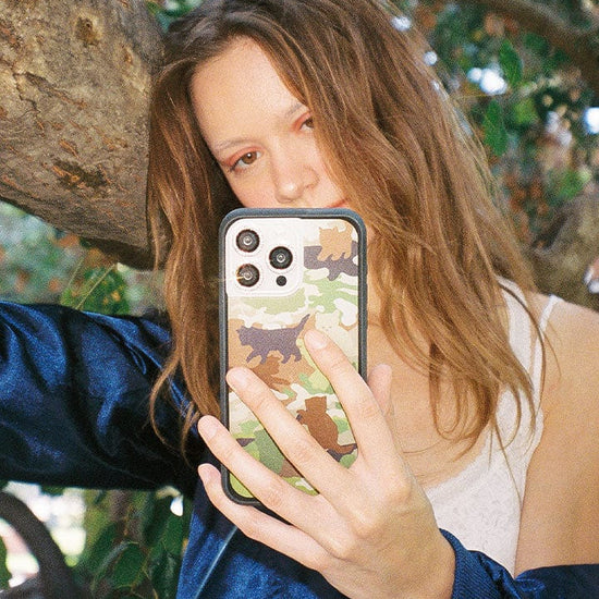 Lifestyle Image 02 Cat Camo iPhone Case