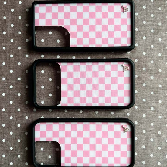 Lifestyle Image 02 Pink Checkers iPhone Case
