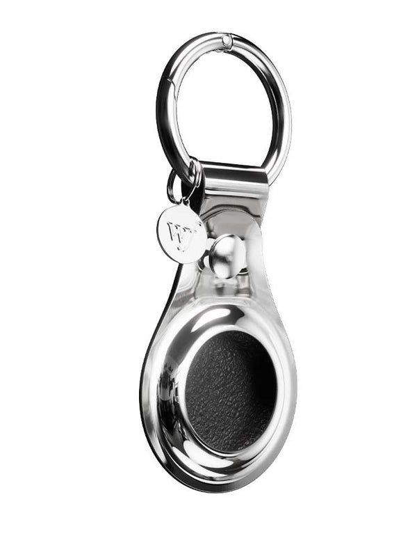 Wildflower AirTag Keychain Chrome Silver Shiny 2