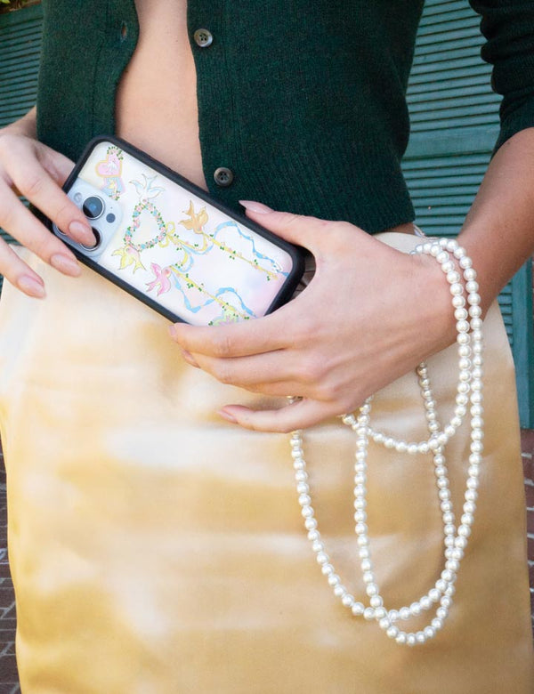 Wildflower iPhone case 17 Pro Max Dove Diaries Birds Pink Cute