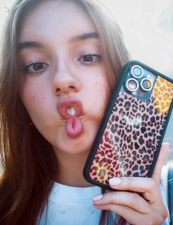 【ワイルドフラワー】Meow iPhoneケース レオパード ヒョウ柄 Meow iPhone 16 Plus Case – Wildflower Cases