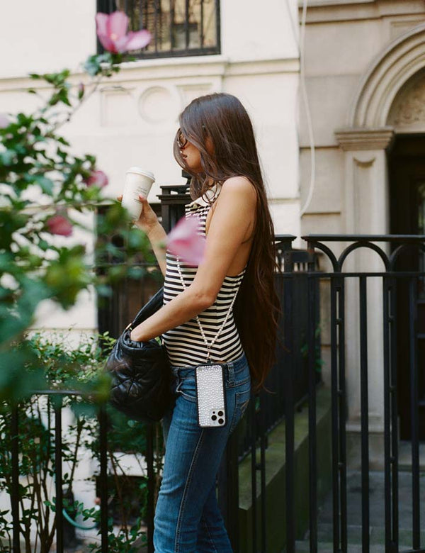 Wildflower Pearl Crossbody White