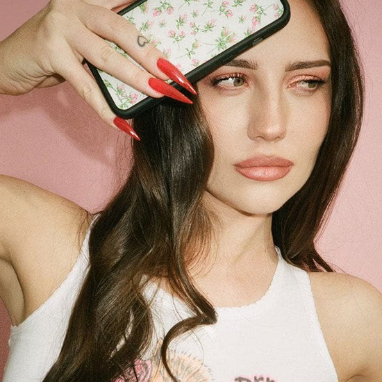 Lifestyle Image 02 Pink Posie Rosie iPhone Case