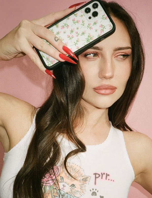 Lifestyle Image 02 Pink Posie Rosie iPhone Case