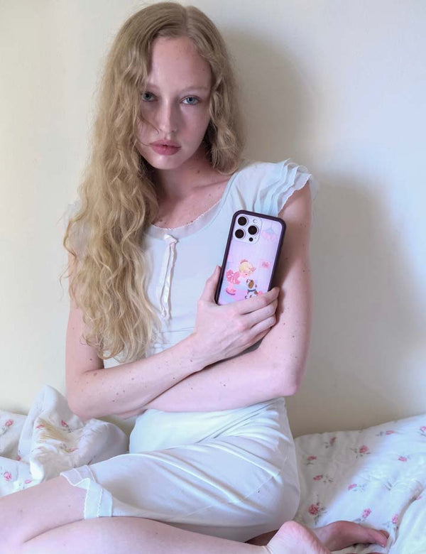 Wildflower iPhone case 17 Pro Max Precious Moments Ballerina Bulldog Pink Cute