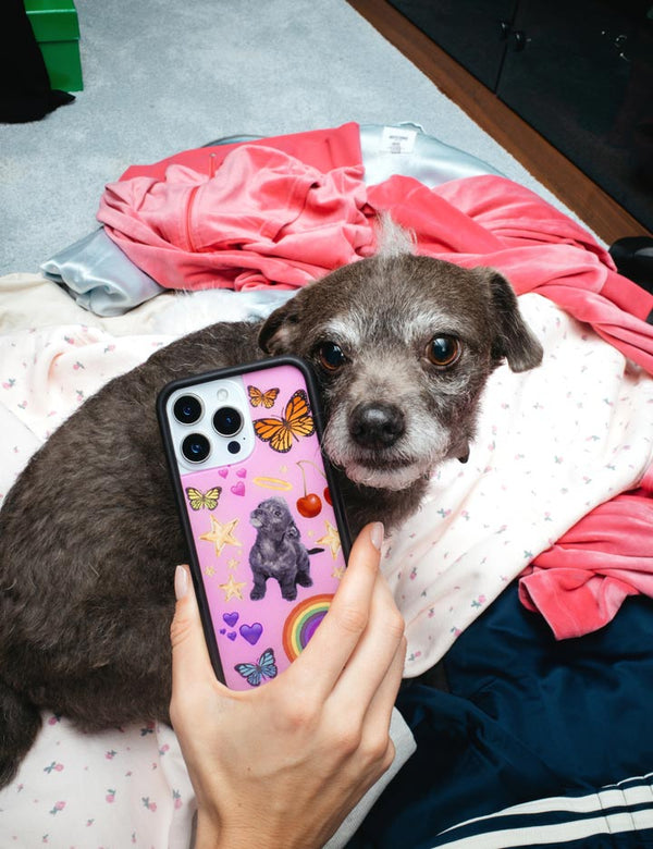 Wildflower iPhone case 16 Pro Puppy Love Pink Cute