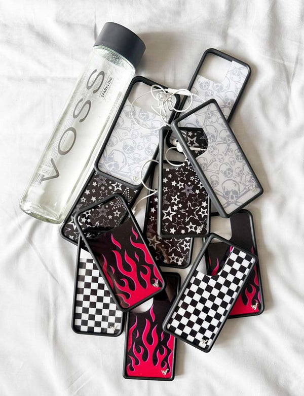 Wildflower Galaxy S25 case Ultra Flames Black Red Cute