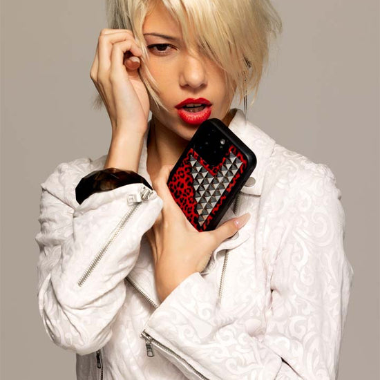 Lifestyle Image 02 Red Meow Stud iPhone Case