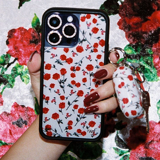 Lifestyle Image 02 Red Roses Airpods iPhone Case