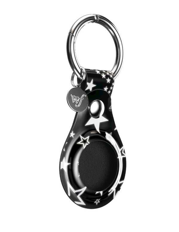 wildflower star girl airtag key chain