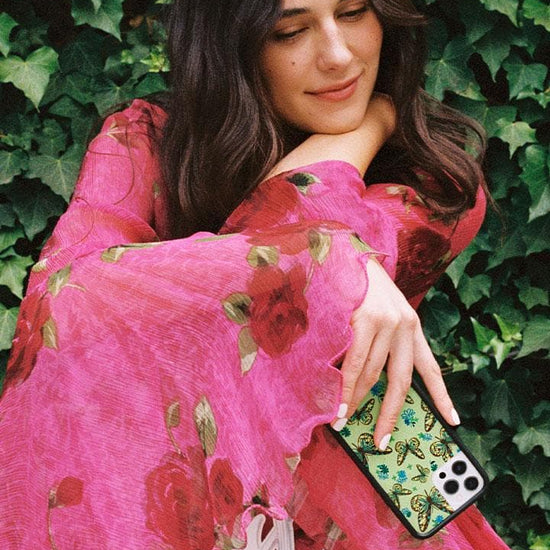 Lifestyle Image 02 Sage Butterfly iPhone Case