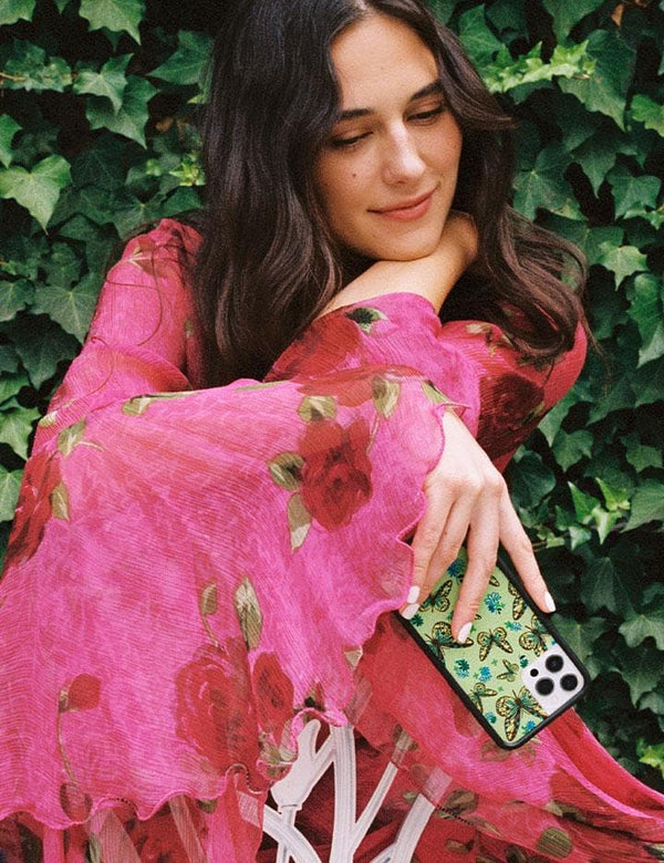 Lifestyle Image 02 Sage Butterfly iPhone Case