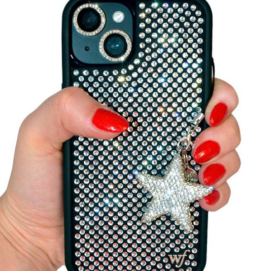 Hand Pic Image 02 Rhinestone Star Charm  White