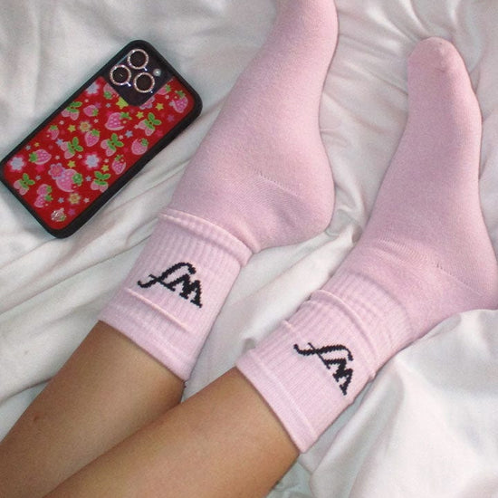 Wildflower Pink Socks Lifestyle Image 03