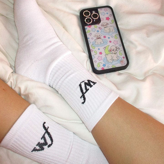 Wildflower White Socks Lifestyle Image 02