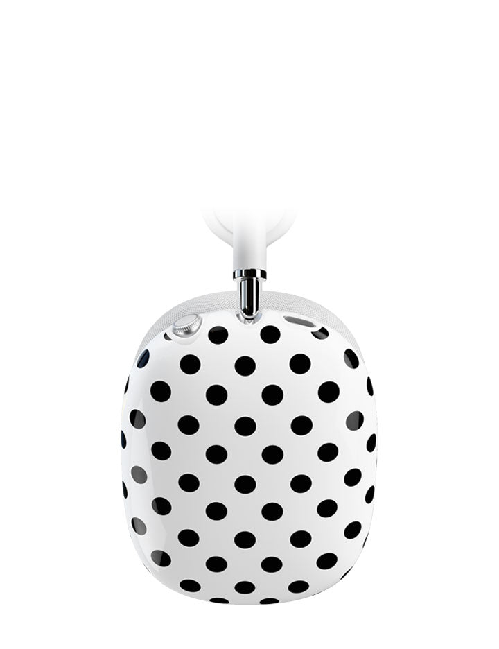 Polka Dot | White and Black Airpod Max Cover - Thumbnail 2