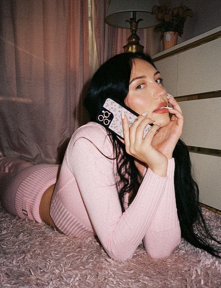 Supporting Image 03 Baby Pink Posie Rosie iPhone Case