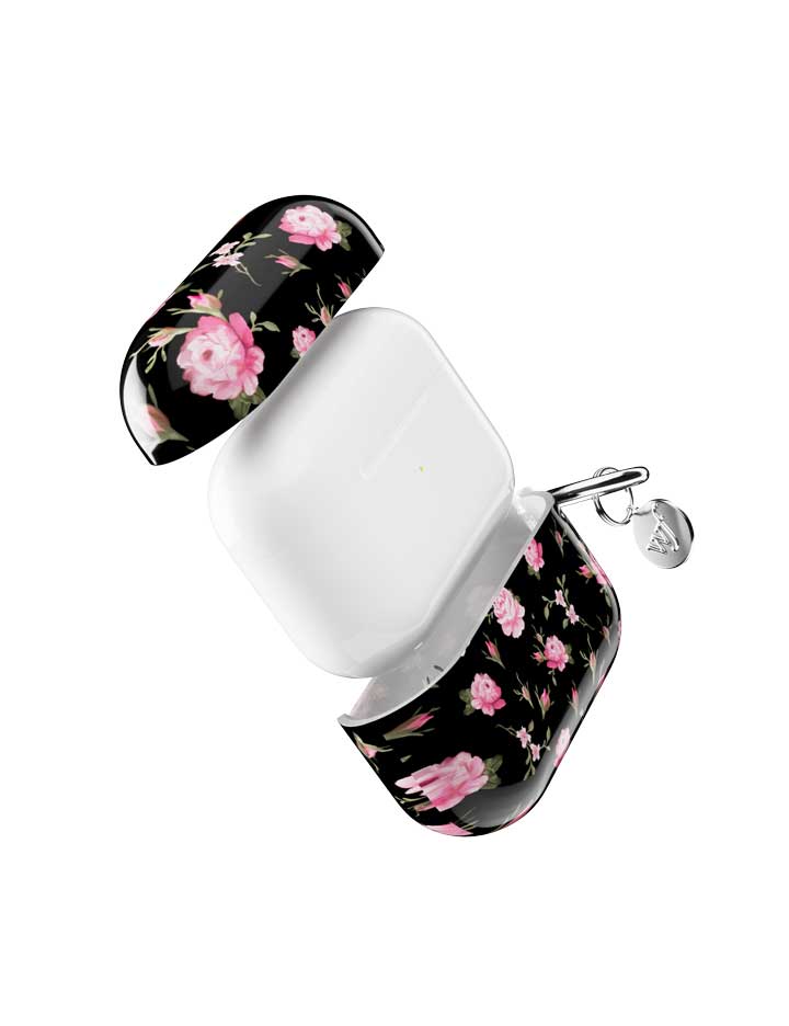 Black and Pink Floral AirPods Pro Gen 2 Case