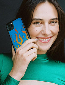 Supporting Image 03 Blue Flames iPhone Case