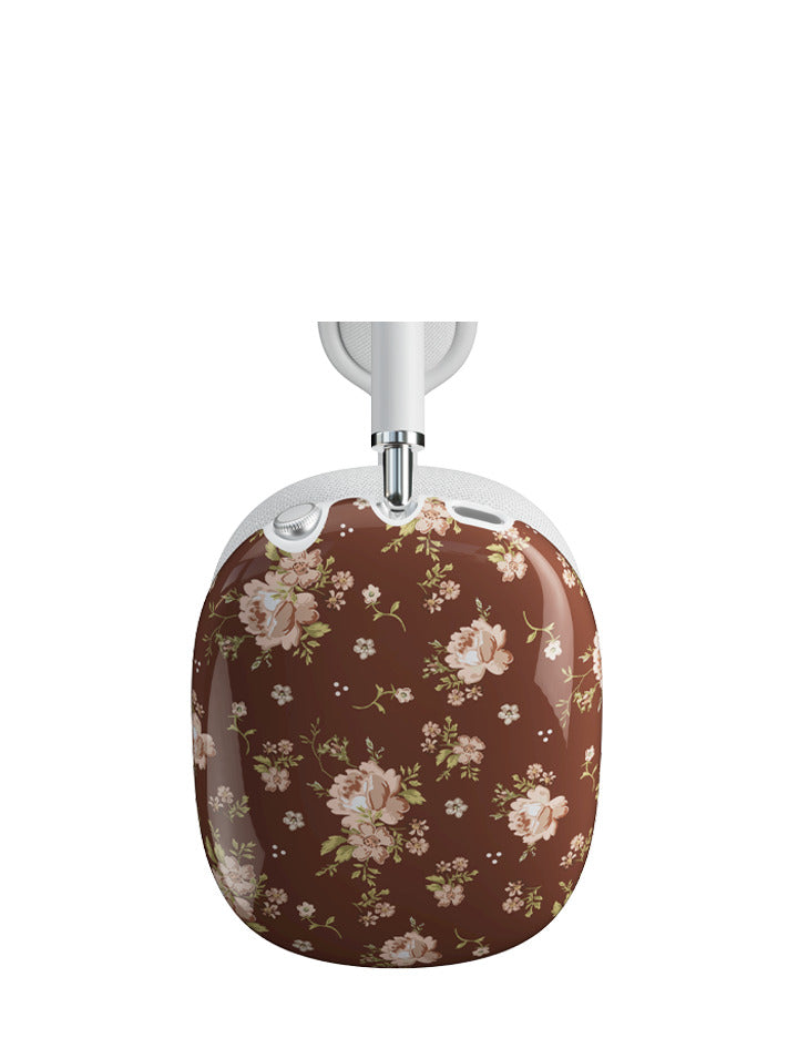 Brown Floral Airpod Max Case - Thumbnail 3