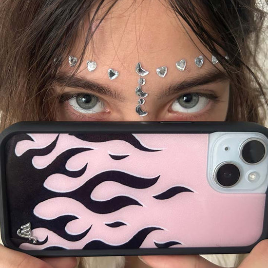 Supporting Image 03 Flames Pink and Black iPhone Case