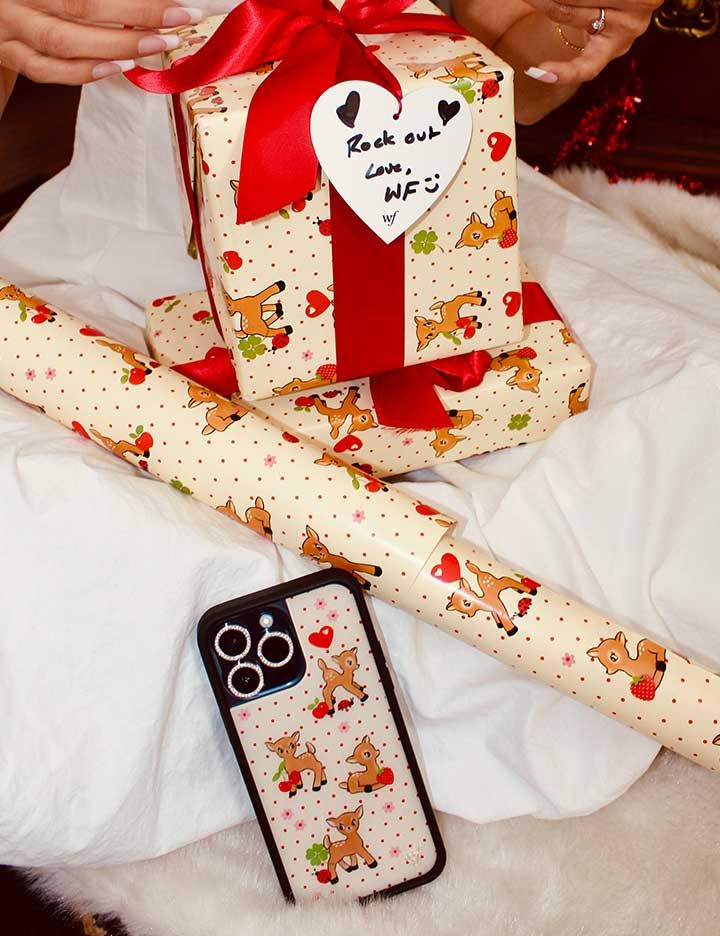 Supporting Image 03 Oh Deer and Red Gingham Hearts Gift Wrap - 2 pack