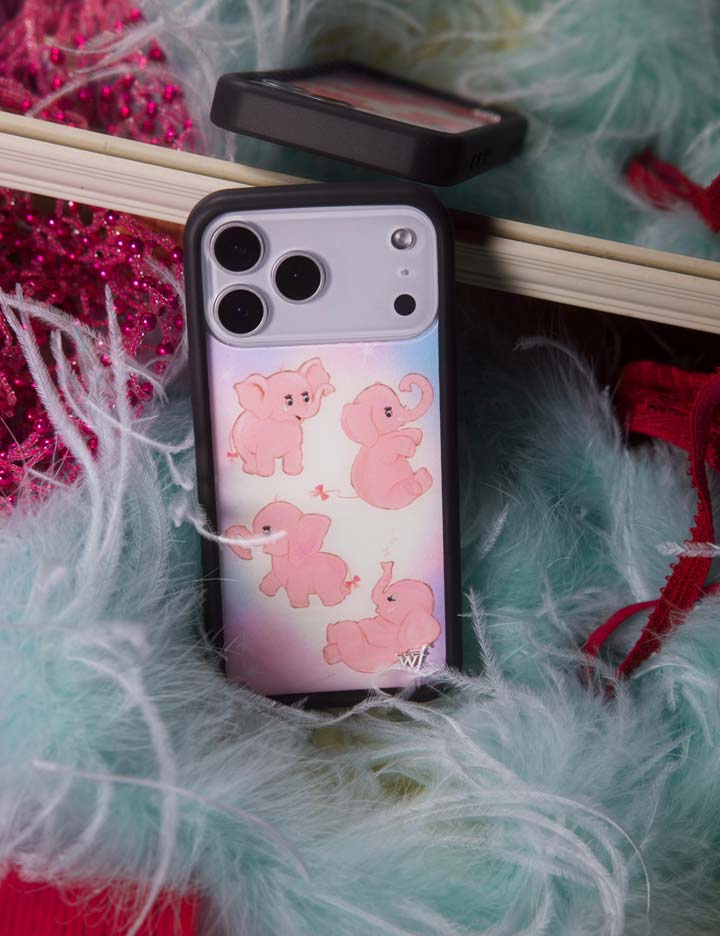 Pink Elephants iPhone 17 Pro Max Case – Wildflower Cases