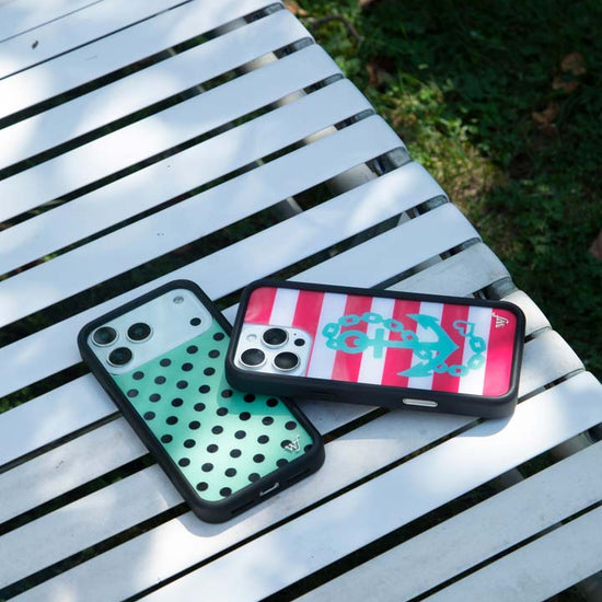 Supporting Image 03 Polka Dot Turquoise and Black iPhone Case