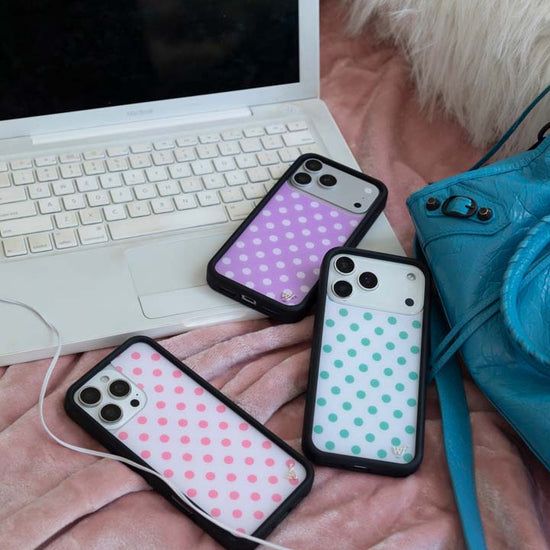 Supporting Image 03 Polka Dot White and Pink iPhone Case
