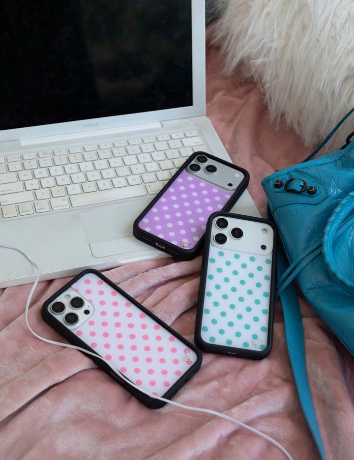 Supporting Image 03 Polka Dot White and Pink iPhone Case
