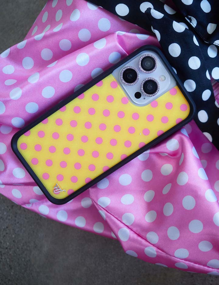Supporting Image 03 Polka Dot | Yellow and Pink iPhone Case
