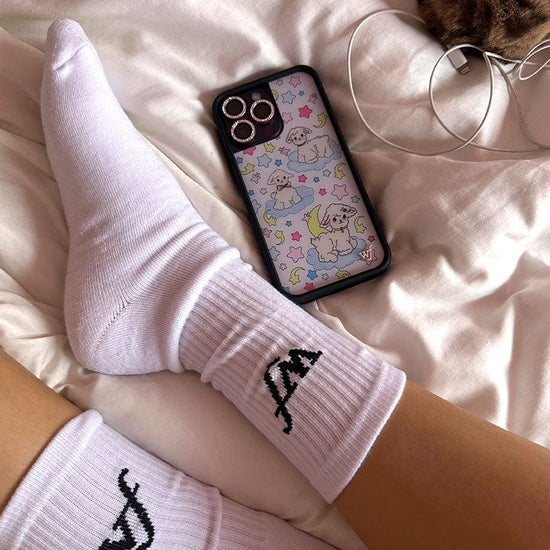 wildflower white socks