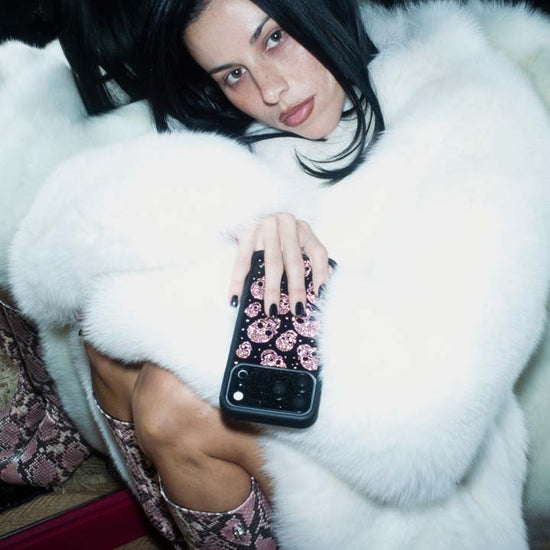 Supporting Image 04 Better Half with Stas and Vic Rhinestone Skull Black and Pink iPhone Case