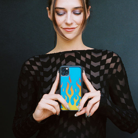 Supporting Image 04 Blue Flames iPhone Case