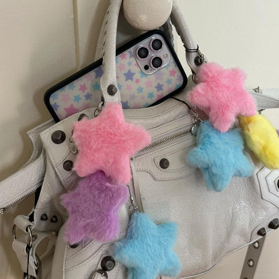 Supporting Image 04 Blue Fluffy Star Charm