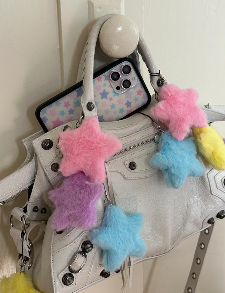 Supporting Image 04 Blue Fluffy Star Charm