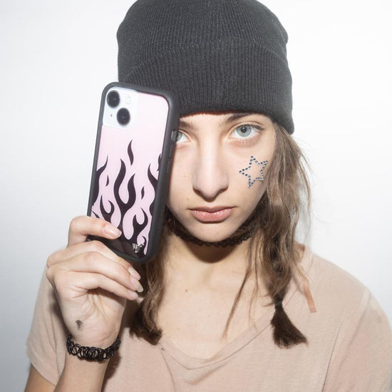 Supporting Image 04 Flames Pink and Black iPhone Case