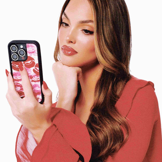 Wildflower Cases Kensington Collab, Compatible With Apple I Phone 16 | Kiss Lipstick Red Pink Popular Aesthetic Cute T Wildflower Cases Kensington Collab, Compatible With Apple I Phone 16 | Kiss Lipstick Red Pink Popular Aesthetic Cute T
