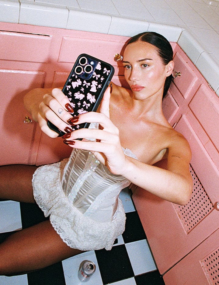 Supporting Image 04 Pink Bunnies iPhone Case