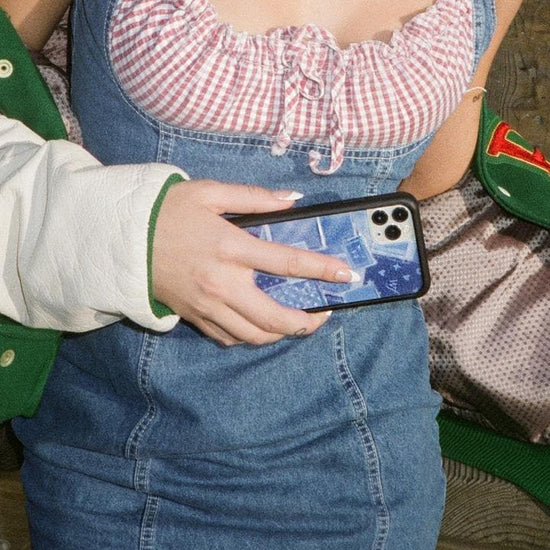 Lifestyle Image 04 Vintage Denim iPhone Case