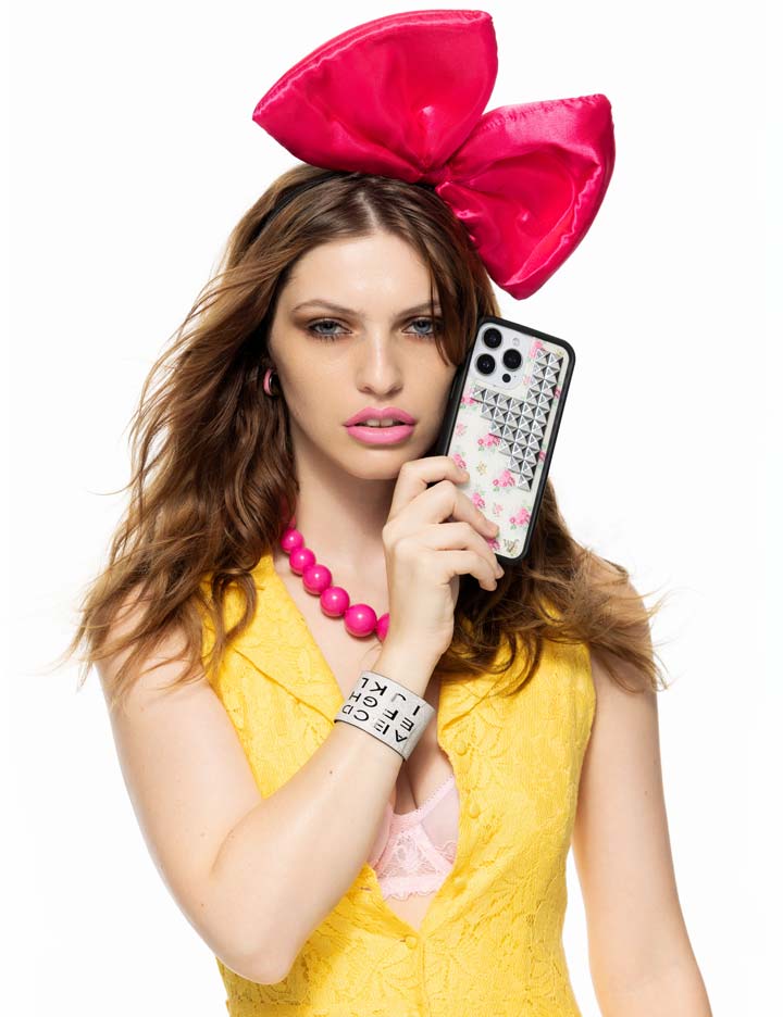 Lifestyle Image 04 Vintage Floral Stud iPhone Case
