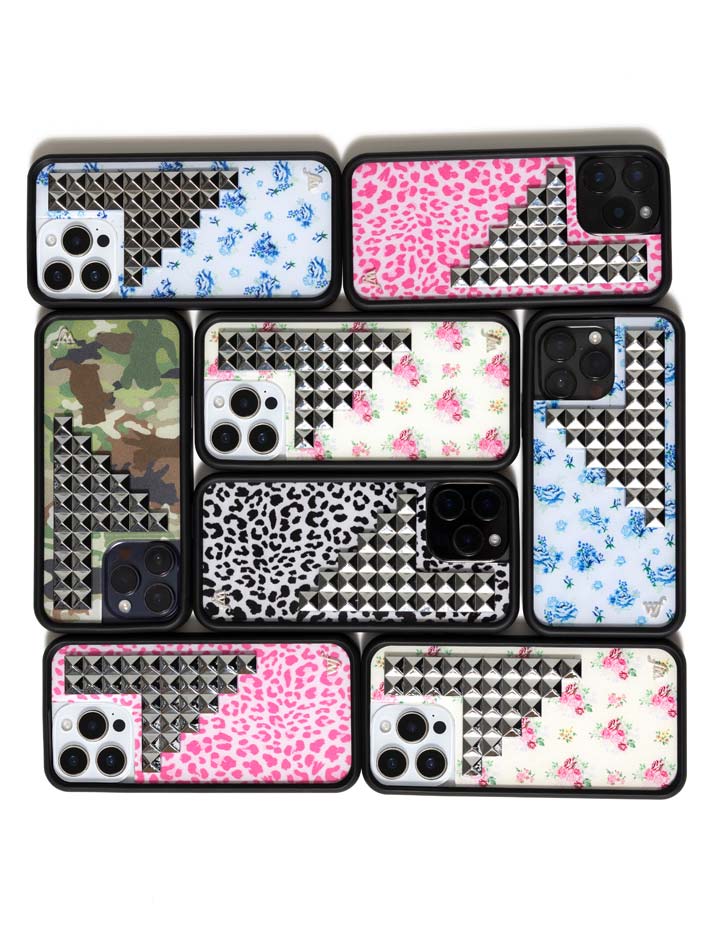 Pink Meow Stud iPhone 16 Pro Max Case – Wildflower Cases