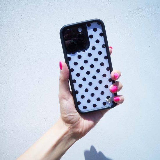 Supporting Image 05 Polka Dot | White and Black iPhone Case
