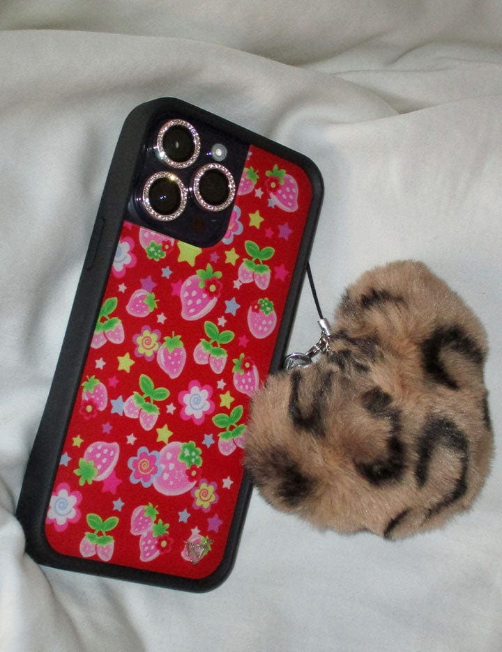 Fuzzy Heart w/ WF Charm | Leopard – Wildflower Cases